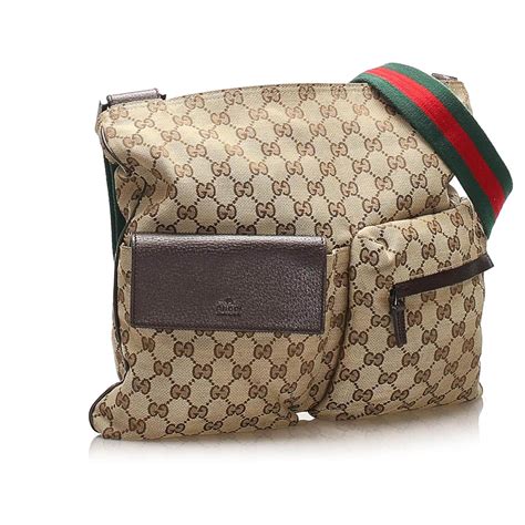 tracolla gucci uomo marrone scuro|Gucci.